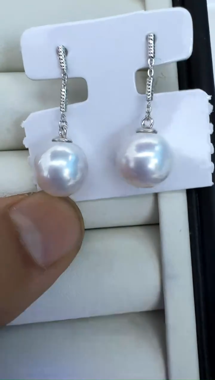 【闪购商品】淡水珍珠耳饰银S925镶嵌耳钉