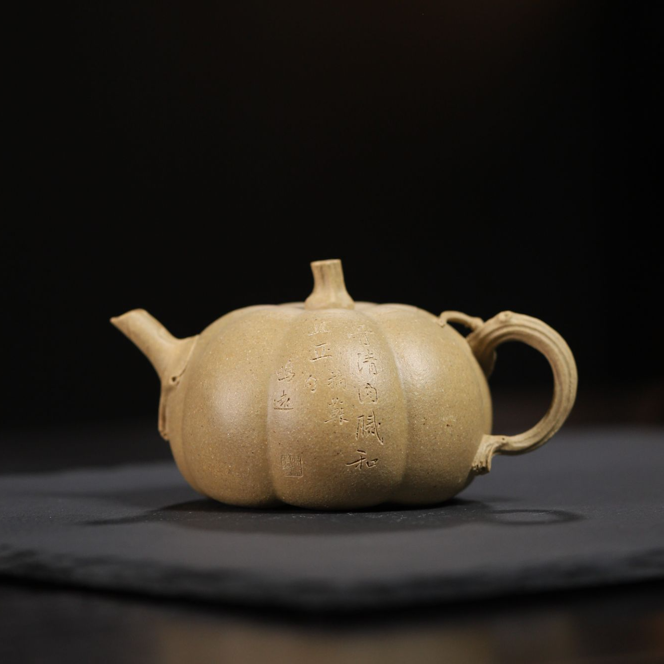 【本山绿•鸣远南瓜】宜兴原矿黄龙山宕口本山绿泥全手精工制220CC