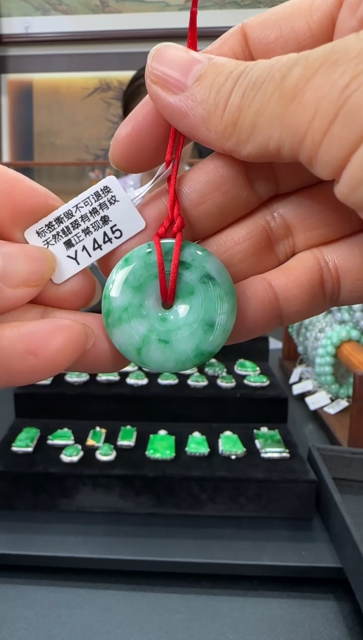 翡翠未镶嵌颈饰Y1445平安扣