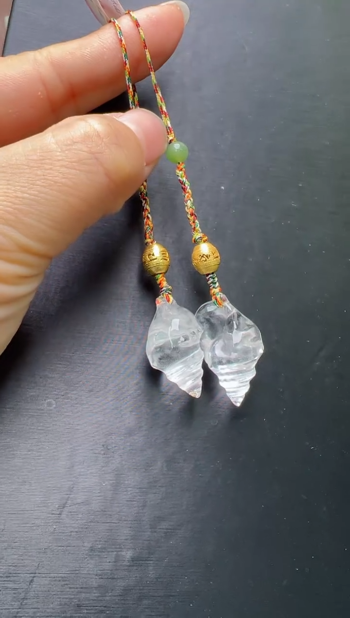 【闪购商品】水晶手机链未镶嵌白水晶万宝螺手机链 Z20078