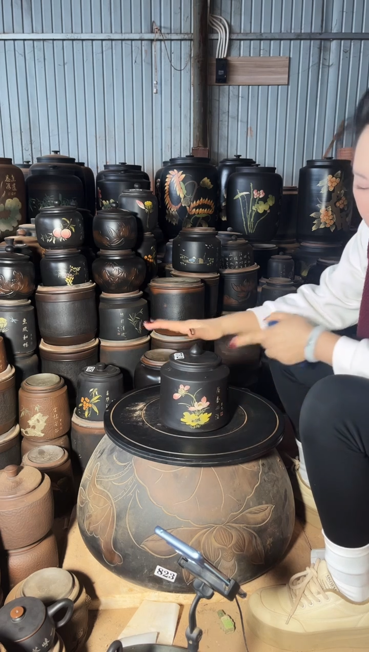 【闪购商品】壶瑕疵茶叶罐 752 小蛮腰彩填