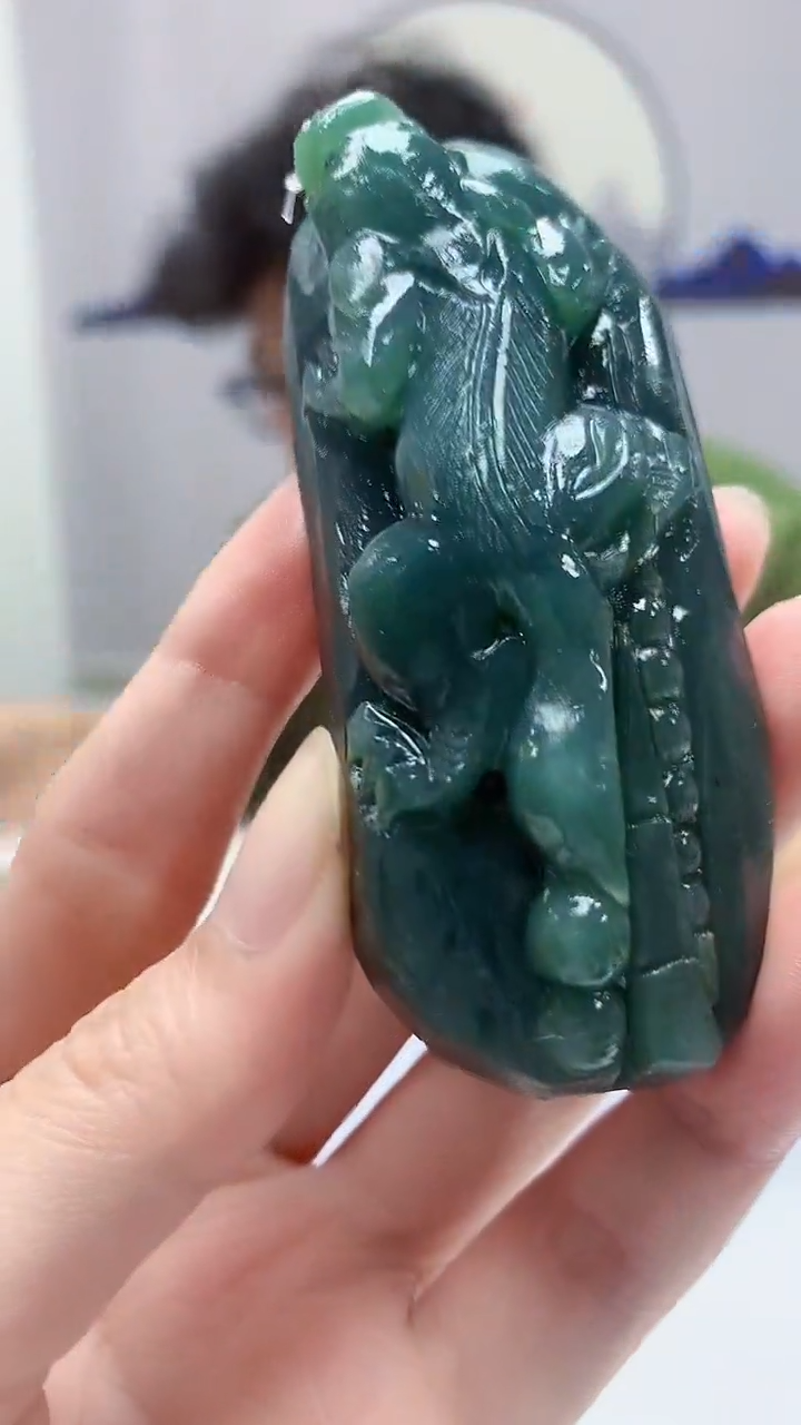 【闪购商品】定制翡翠未镶嵌4688zm-毛货挂件57今非昔比