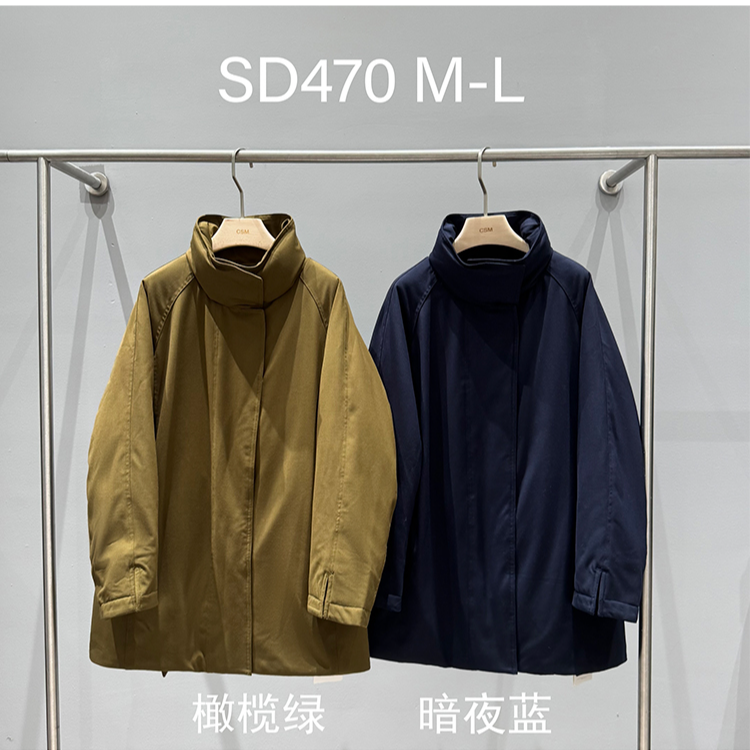 【大可专属】风衣×羽绒亚光雾面质感H型大廓型羽绒服470