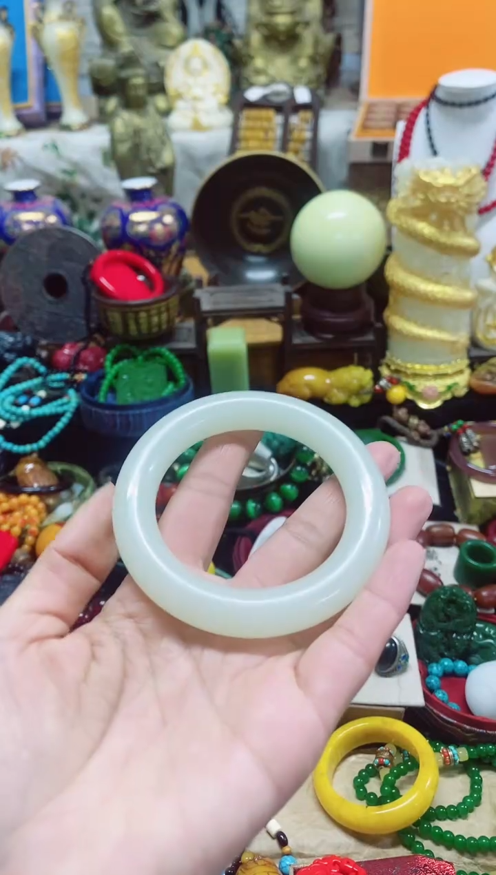 【闪购商品】和田玉（白玉）手镯未镶嵌主播推荐主播推荐