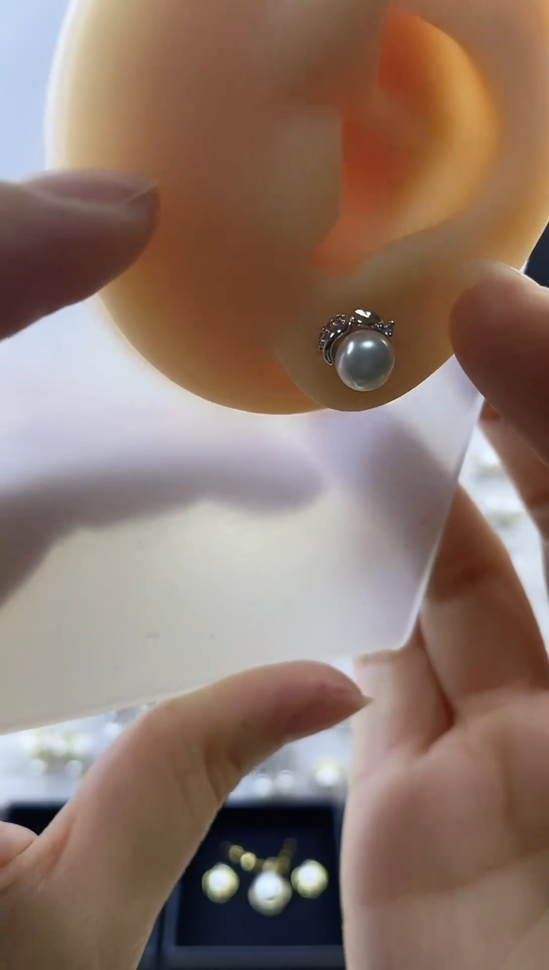 合金耳饰淡水珍珠19