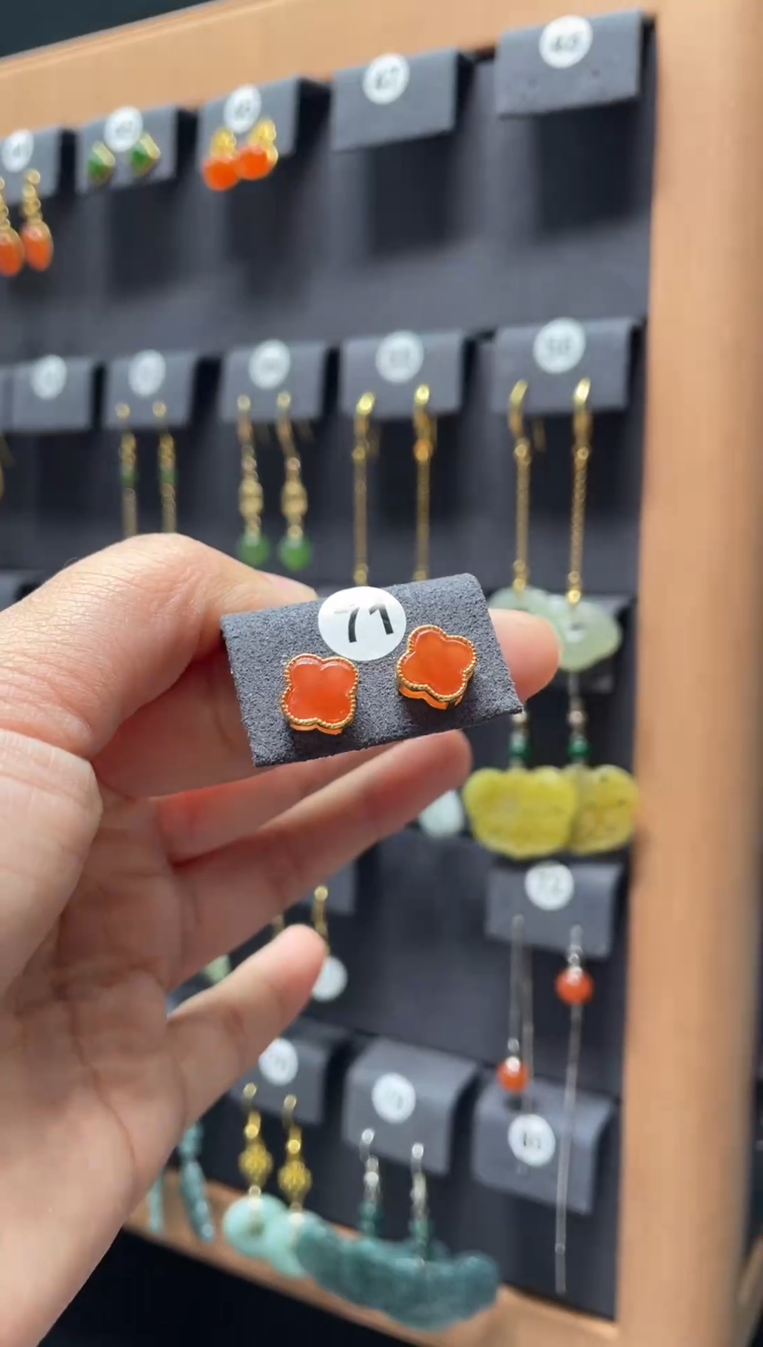 【闪购商品】南红玛瑙耳饰银S925镶嵌0071