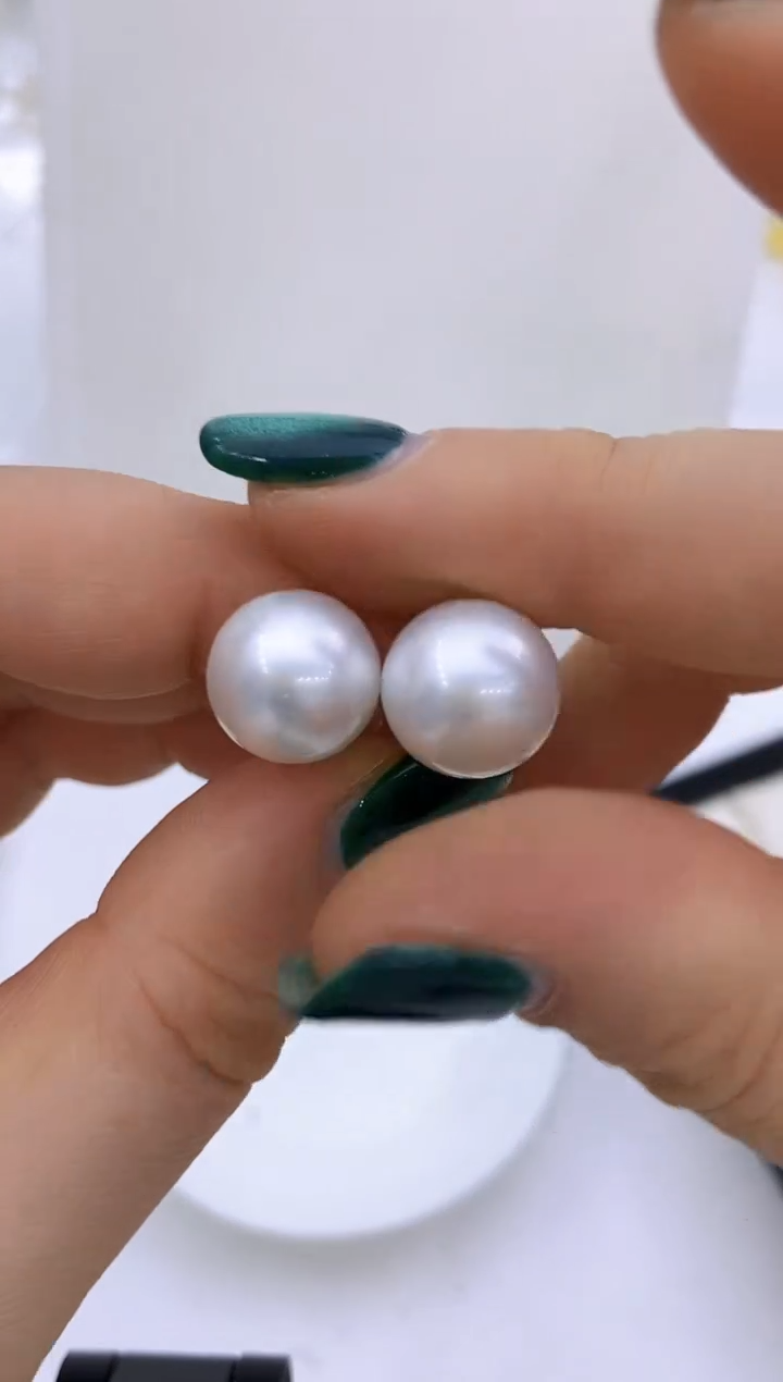 【闪购商品】海水珍珠耳饰18K金镶嵌254