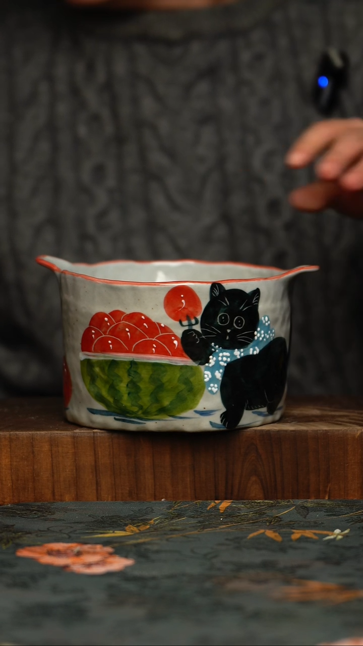 瓷片釉下彩手工手绘同款