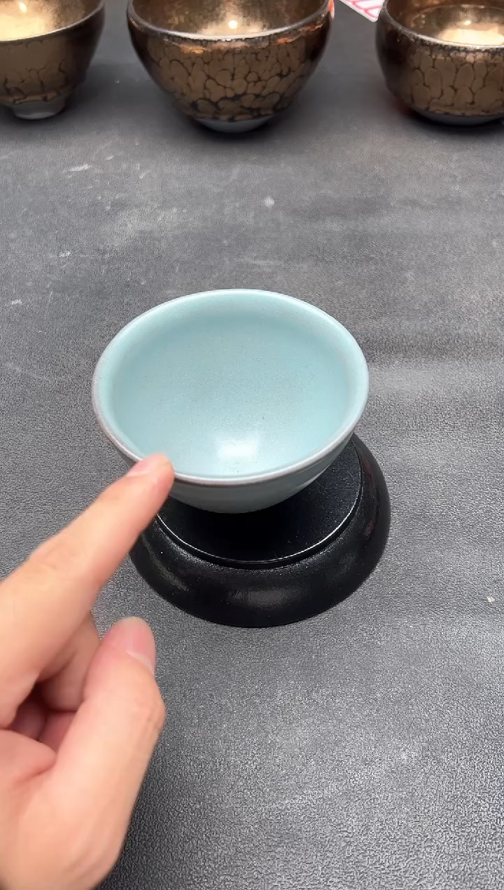 茶盏天青贝束口型