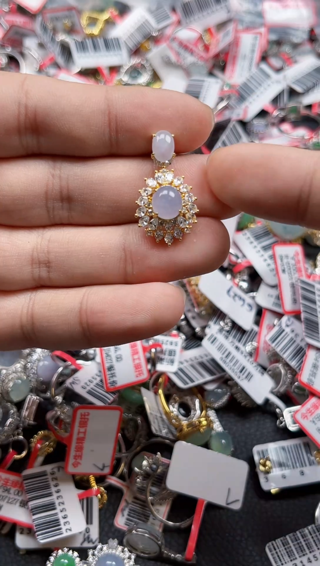 银S925镶嵌戒指翡翠天然A货缅甸翡翠