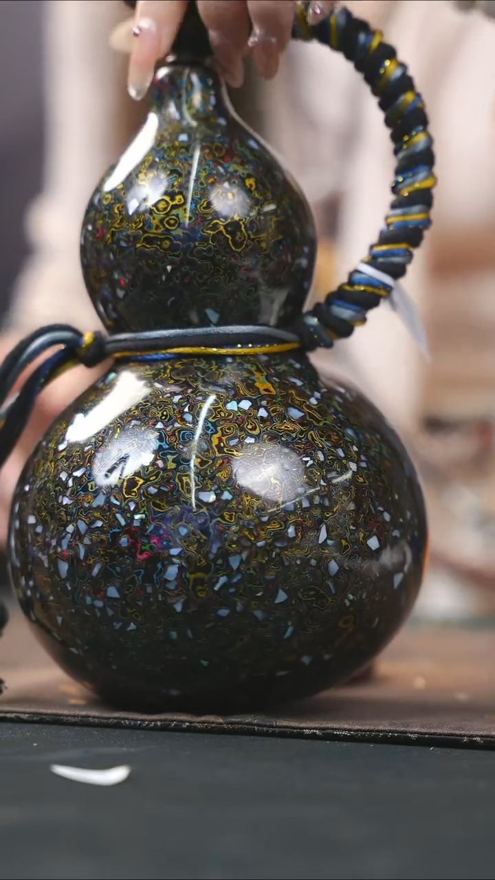 【闪购商品】WM190漆艺酒葫芦不包手串及旋转底座