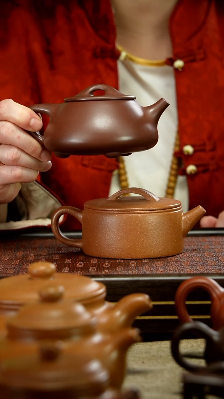 【闪购商品】紫砂茶壶沉香段  汉瓦+景舟石瓢  紫泥