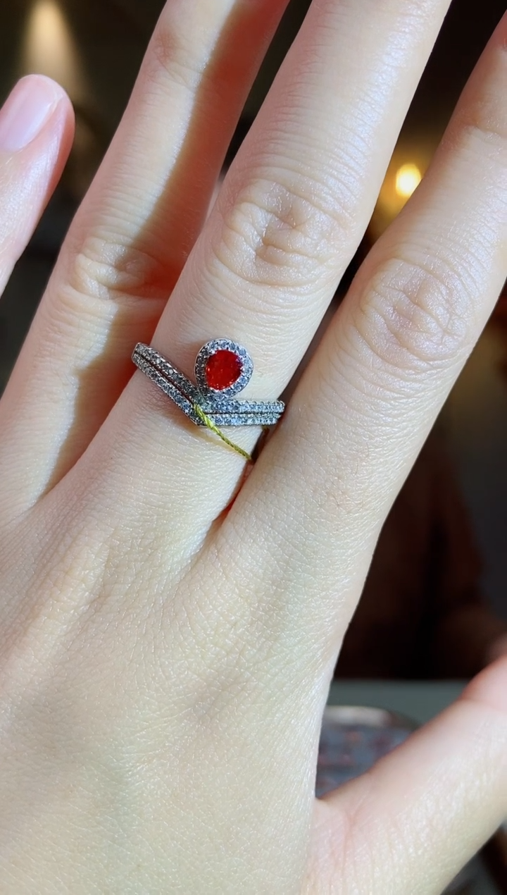 手饰彩色蓝宝石银S925镶嵌手饰