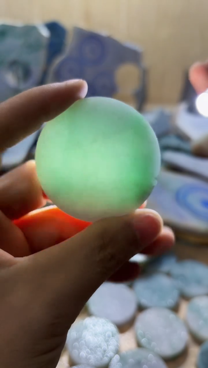 【闪购商品】翡翠颈饰未镶嵌A货闯文2446