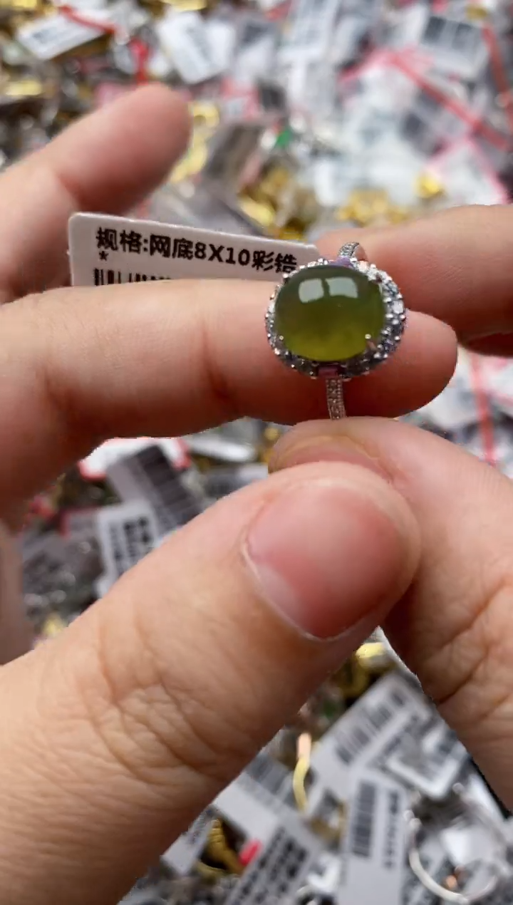 【闪购商品】翡翠戒指银S925镶嵌11111---5
