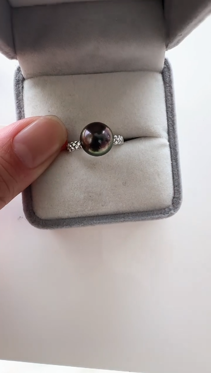 【闪购商品】海水珍珠AQ银S925镶嵌海水珍珠戒指@@HJ213