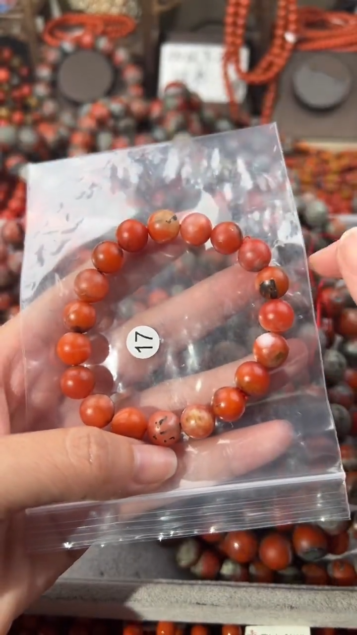南红玛瑙手串未镶嵌10