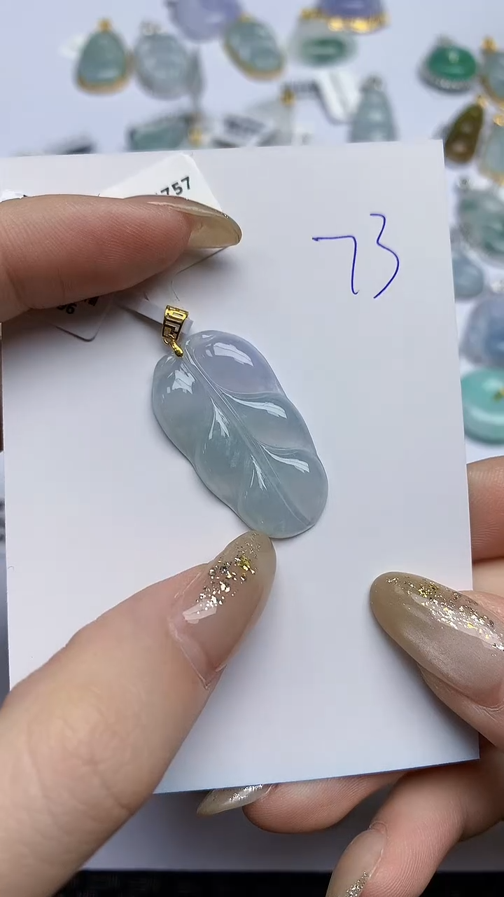 【闪购商品】翡翠颈饰18K金镶嵌天然翡翠A货