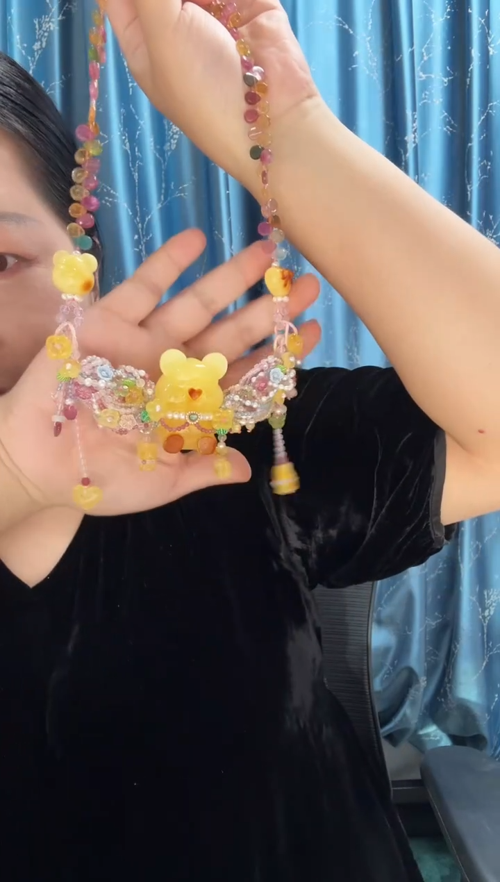 蜜蜡项链未镶嵌蜜蜡小熊项链