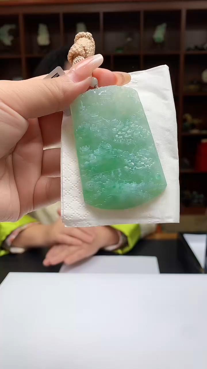 【闪购商品】定制翡翠未镶嵌1088xx-毛货挂件18