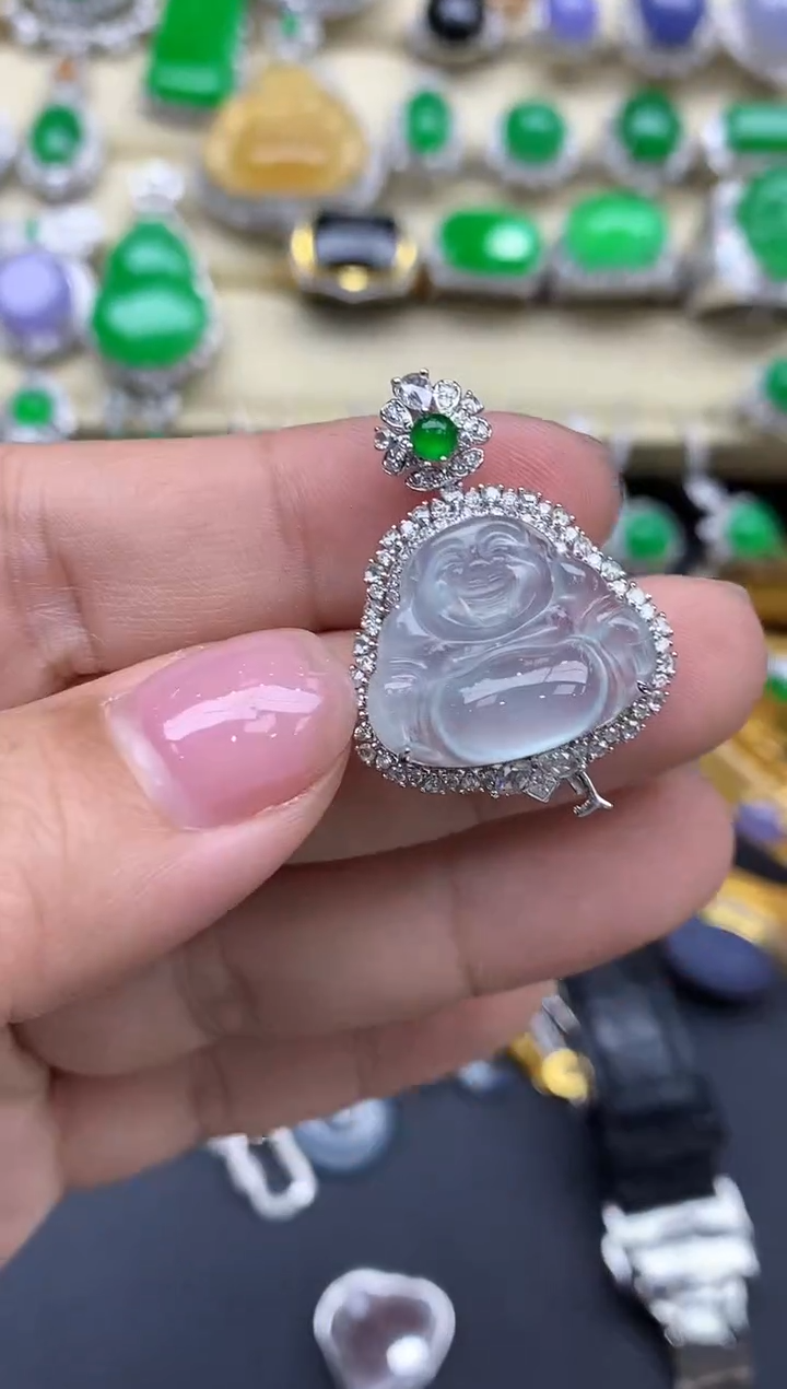 【闪购商品】翡翠颈饰18K金镶嵌595-中国好珍宝