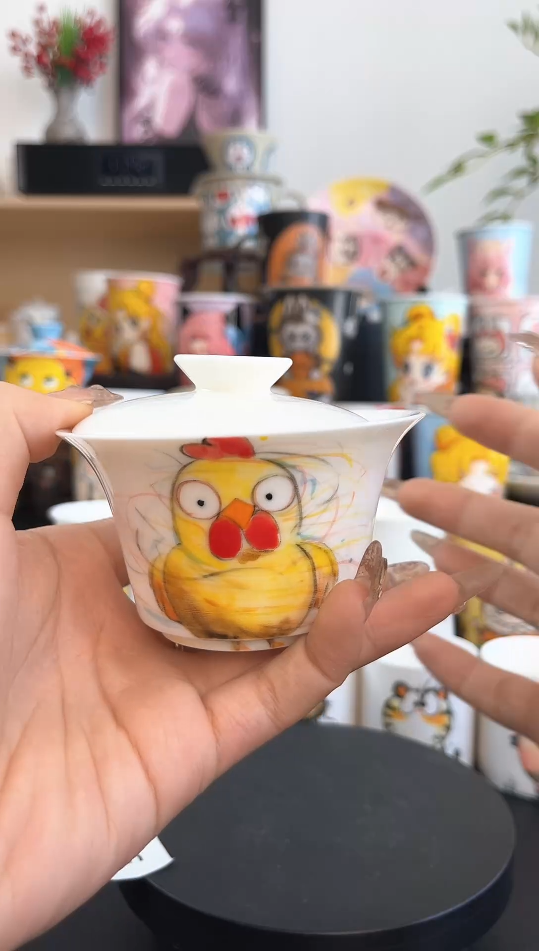 【闪购商品】摆件手工手绘陶瓷小杯杯