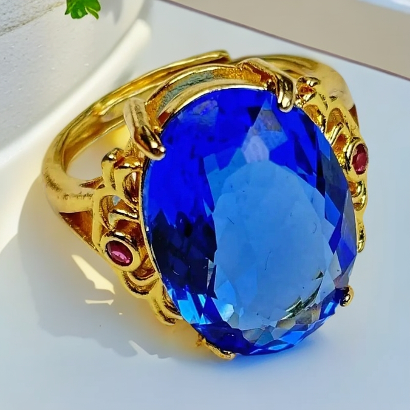 高定— 典藏级 极光蓝 轻奢 戒指（Z020)