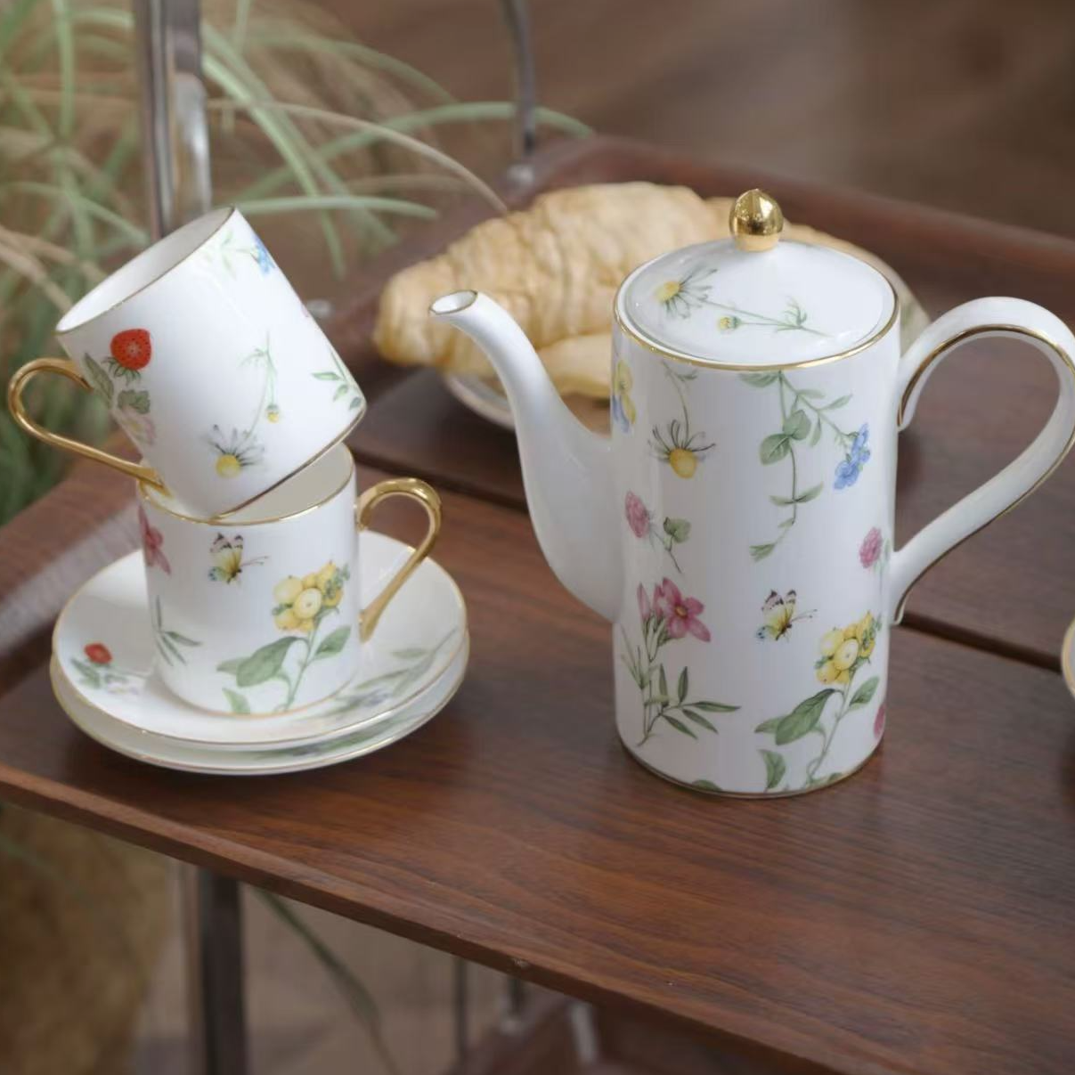 ANNA16点（莎拉花园）下午茶具套装一壶俩杯高款茶壶复古