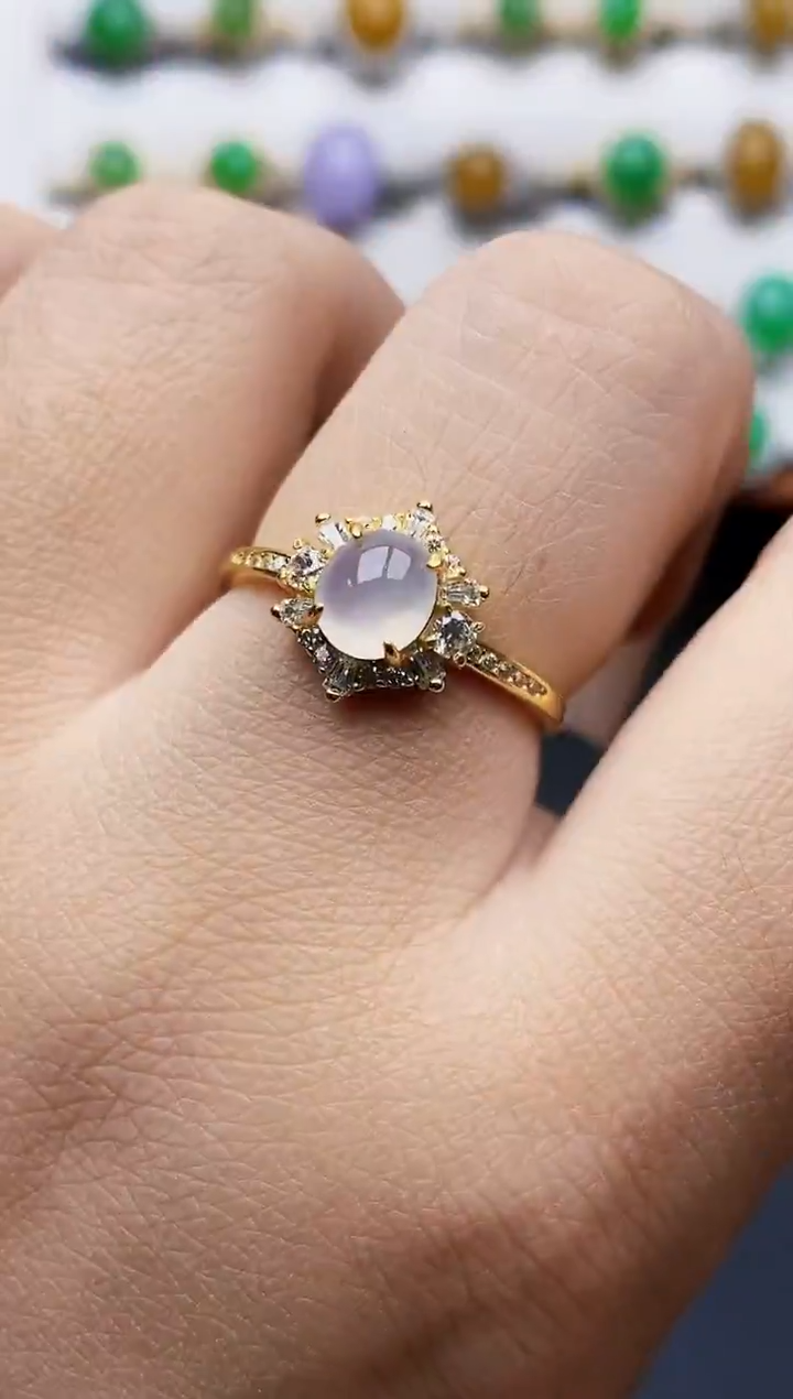 银S925镶嵌戒指翡翠2556