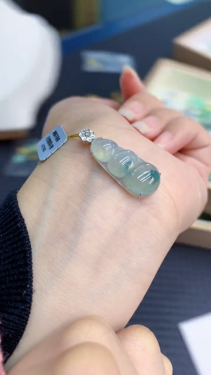 【闪购商品】翡翠颈饰18K金镶嵌000000008