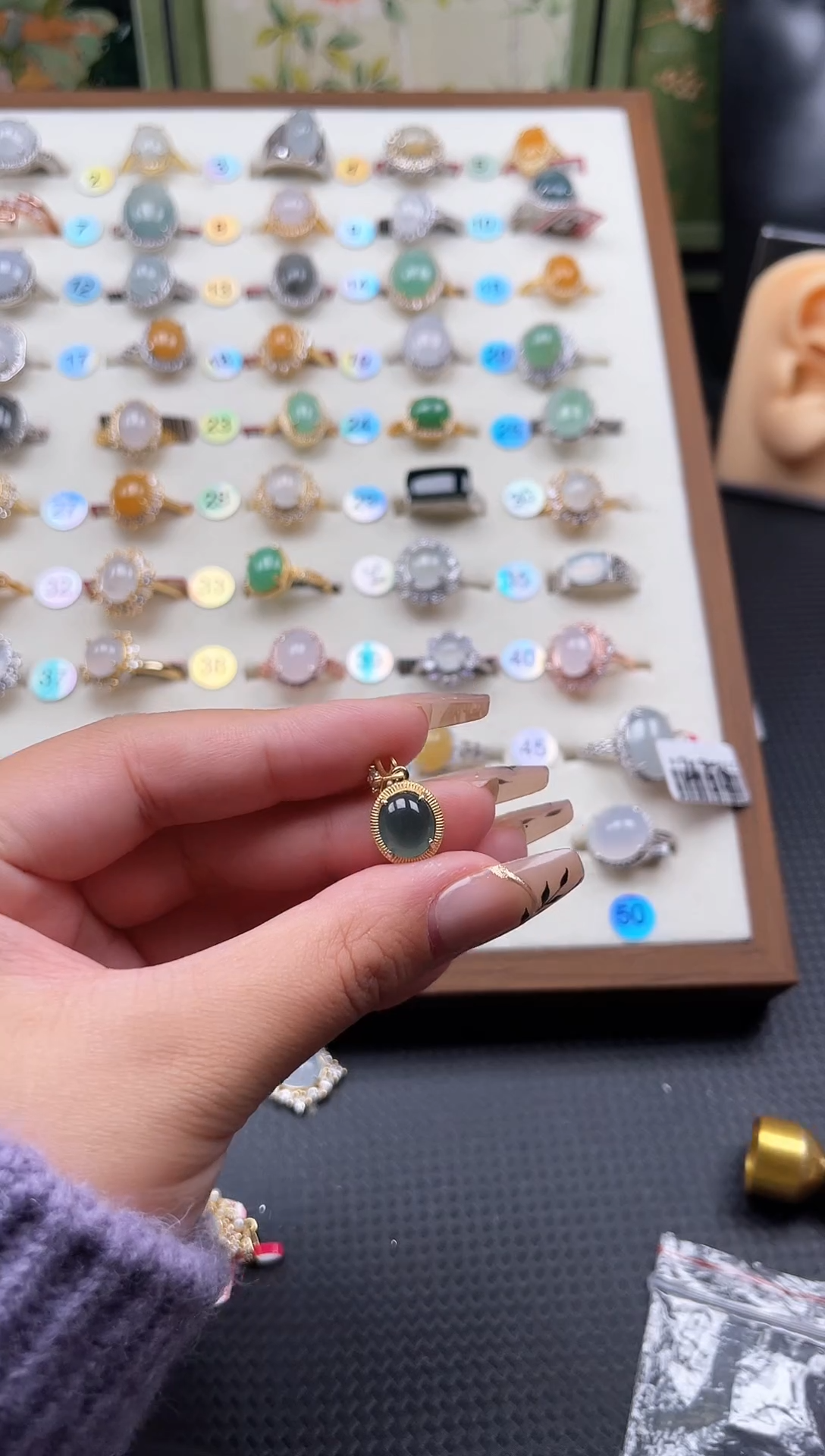 【闪购商品】翡翠吊坠(赠链)银S925镶嵌天然A货翡翠项链/吊坠