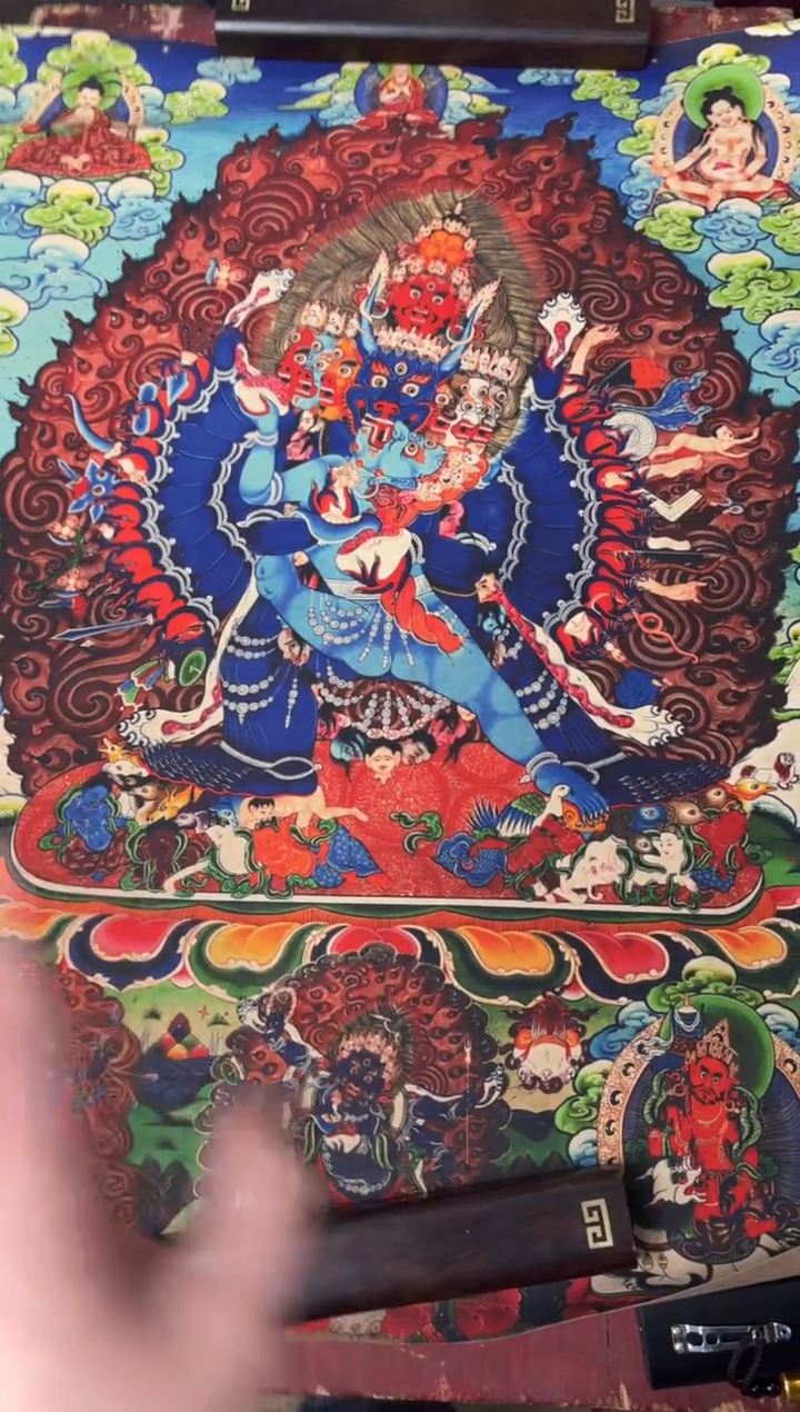 卷轴画龙妹的唐卡tk16