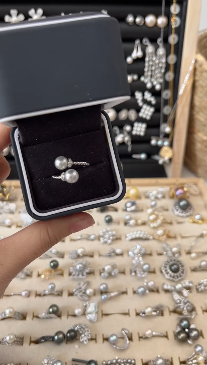 【闪购商品】海水珍珠戒指银S925镶嵌S925海水戒指