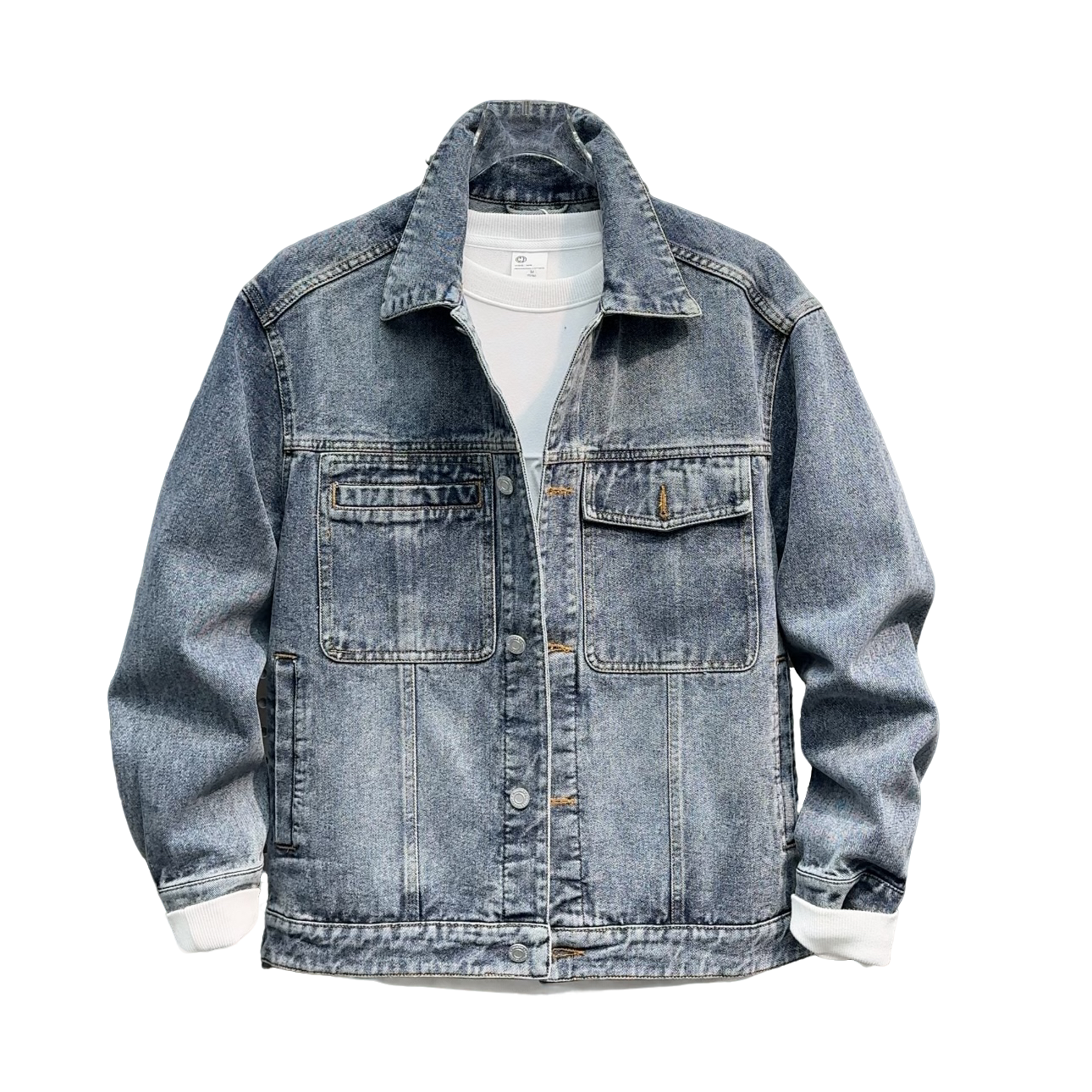 2369春季新款男士牛仔百搭休闲潮流帅气夹克外套宽松水洗时尚