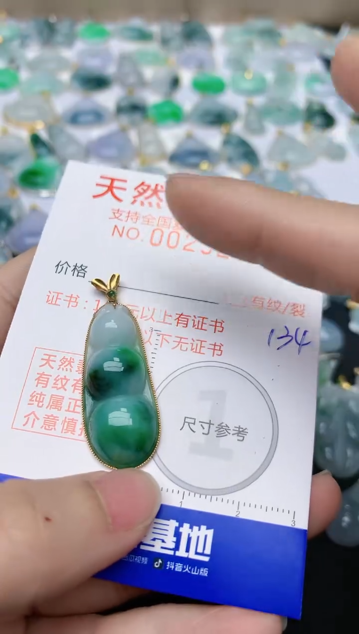 【闪购商品】翡翠颈饰18K金镶嵌天然翡翠A货    134
