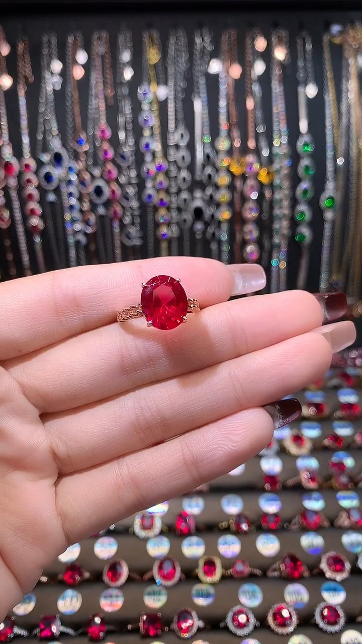 【闪购商品】红宝石戒指银S925镶嵌10.12