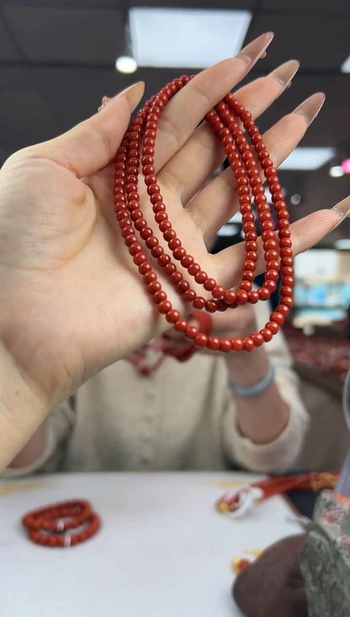 未镶嵌珠串南红玛瑙12.19-4mm（多样式）HS25025002580