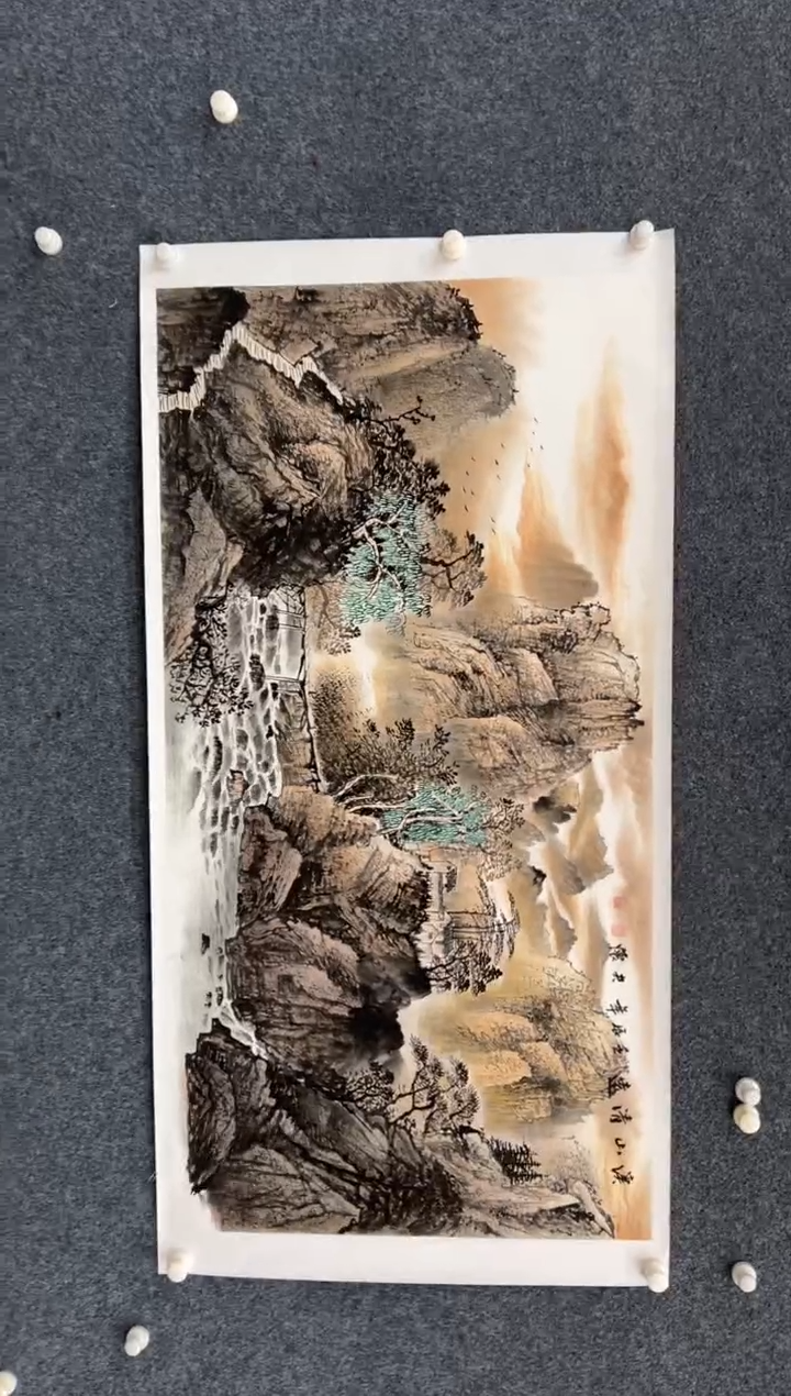 【闪购商品】国画2.8-王夫怀-4尺山水-021