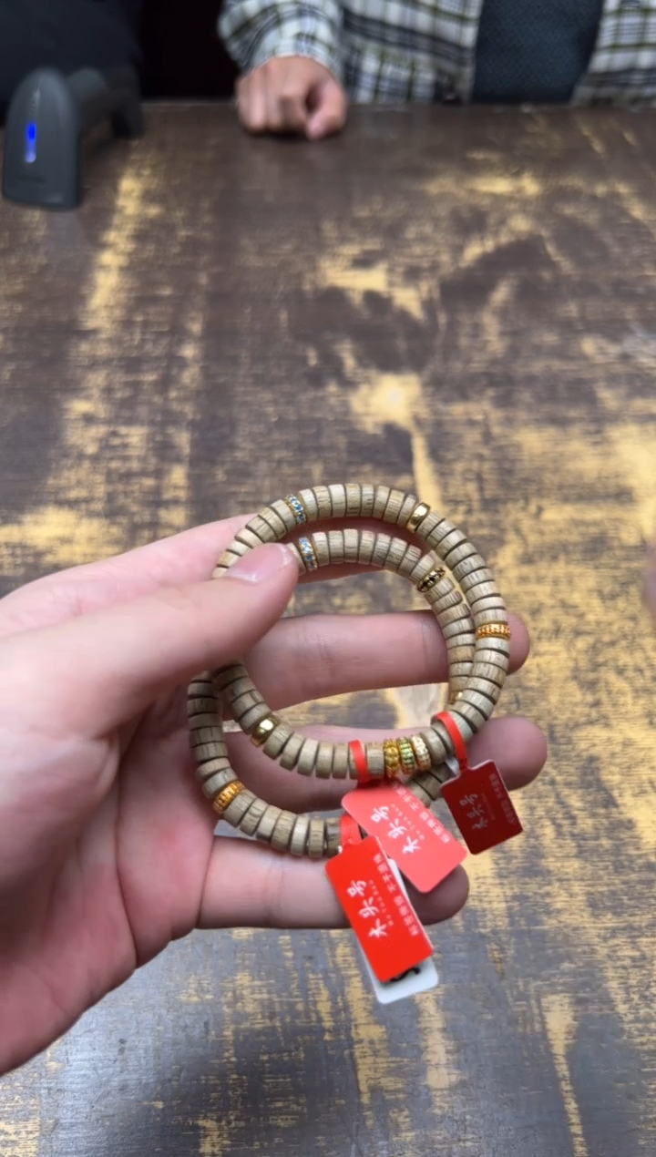 沉香手串沉香配925银