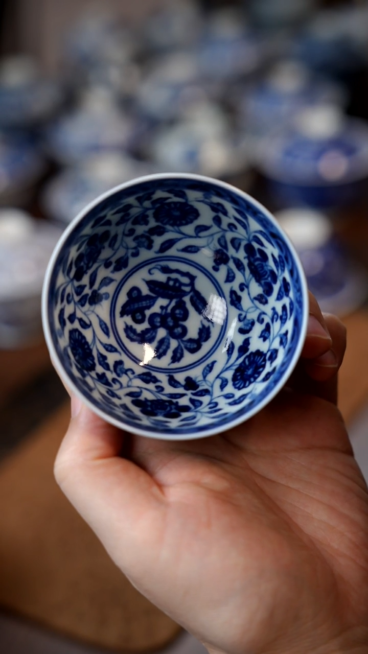 菊瓣鸡心杯111111