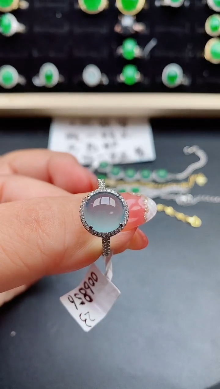 【闪购商品】翡翠戒指银S925镶嵌5080550