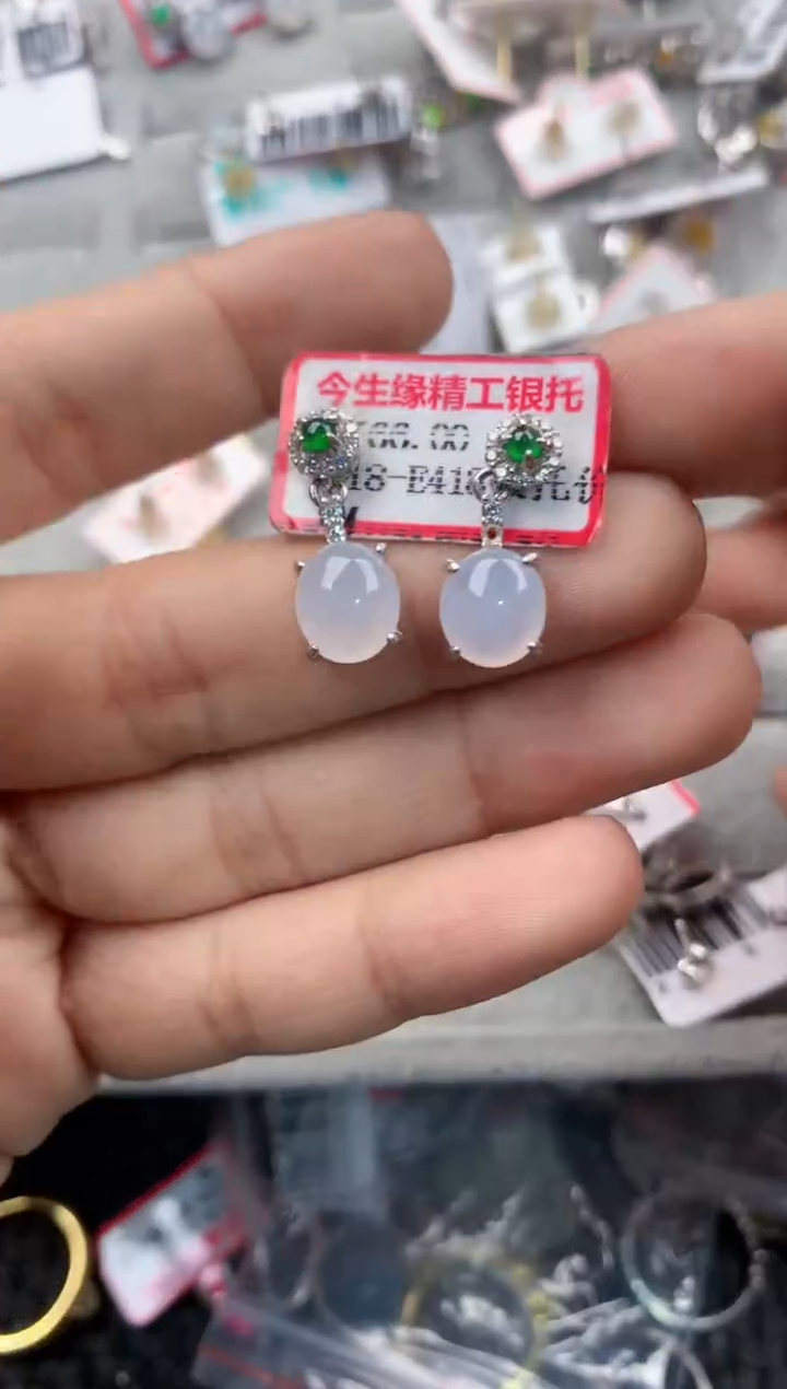 银S925镶嵌戒指翡翠12                7