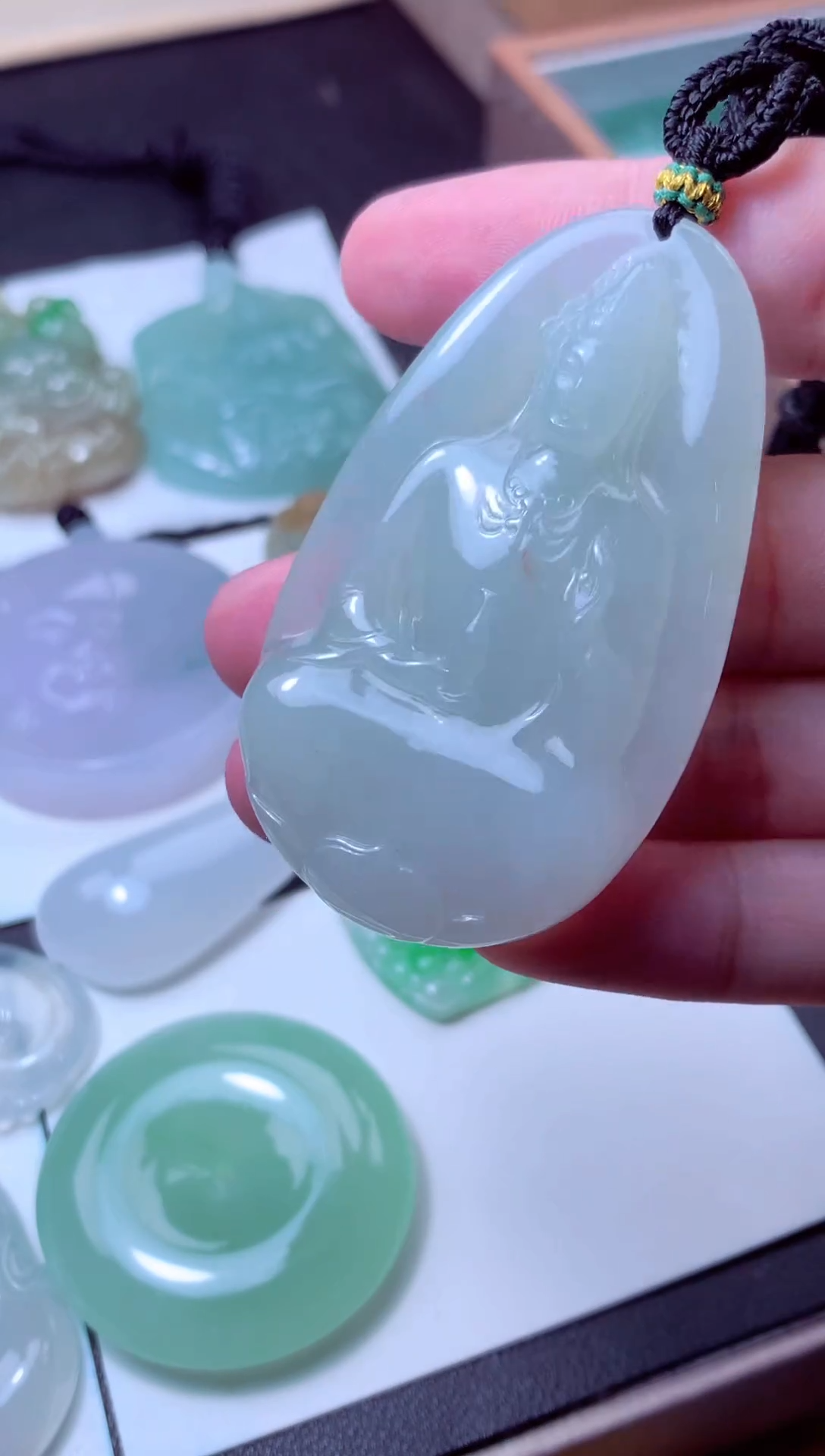 颈饰未镶嵌翡翠天然A货翡翠