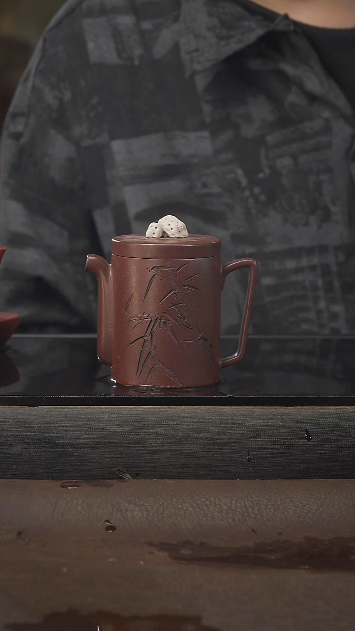 茶壶紫砂清风竹影，太湖石，160cc