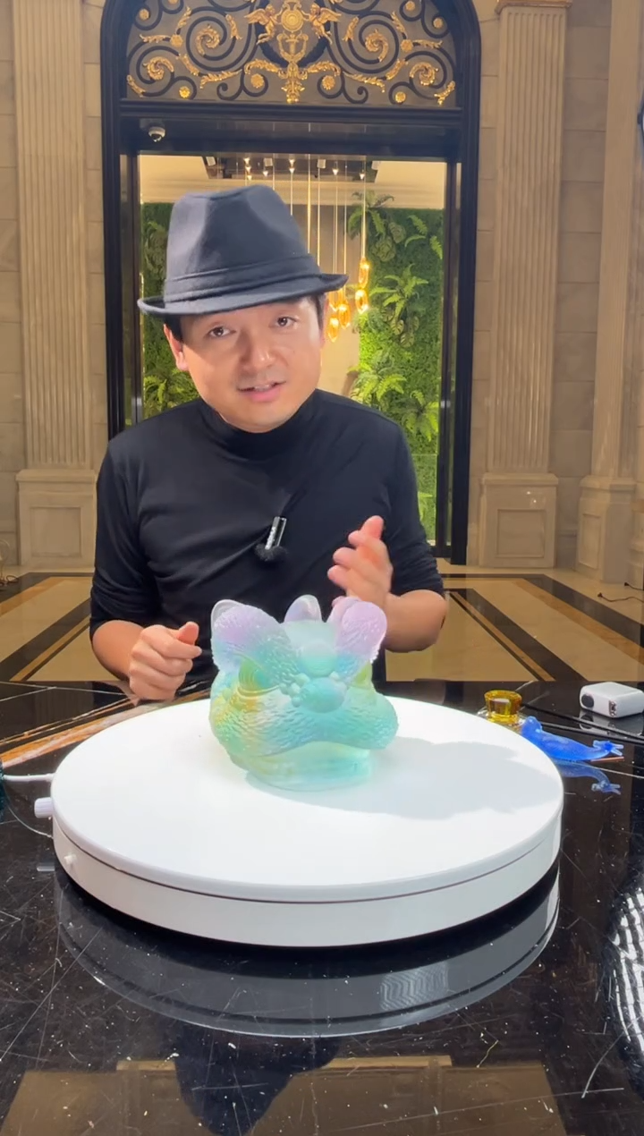 【闪购商品】摆件FML069醒狮水晶琉璃艺术摆件