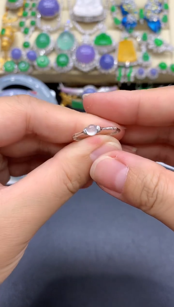 18K金镶嵌戒指翡翠303-中国好珍宝