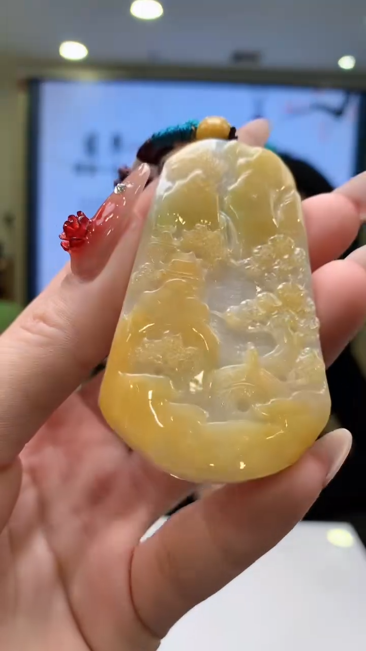 【闪购商品】定制翡翠未镶嵌1026ry-毛货挂件24