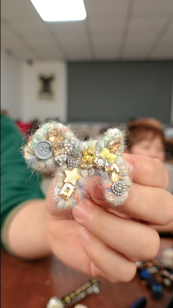 非金属布艺发夹        