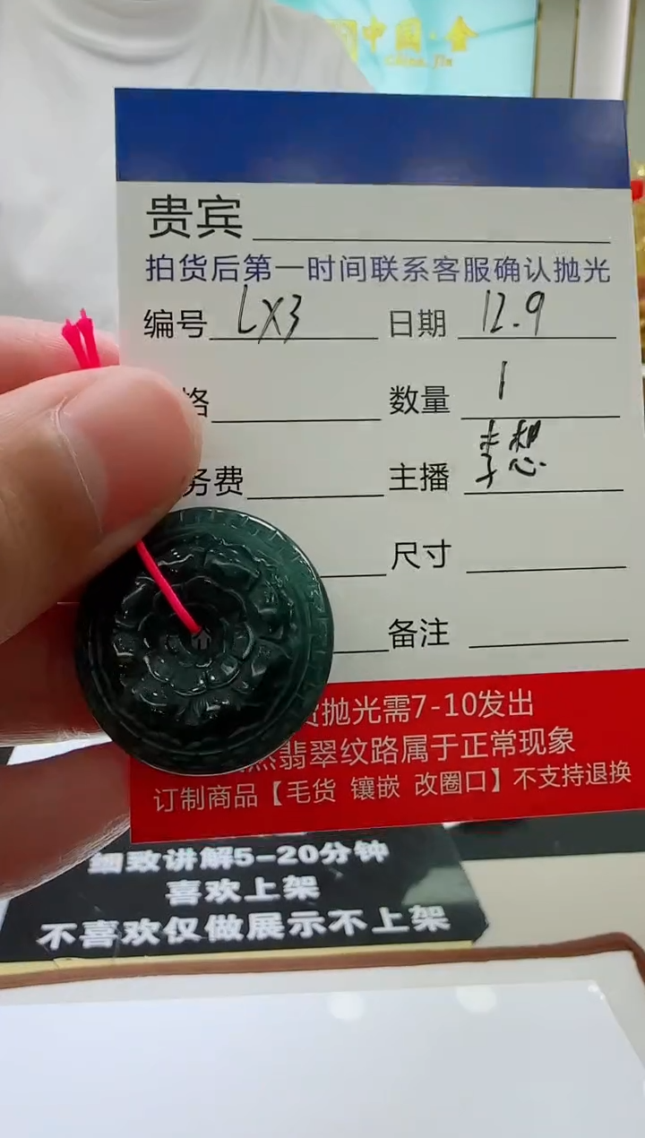 颈饰未镶嵌翡翠LX3翡翠吊坠-多样性发其一