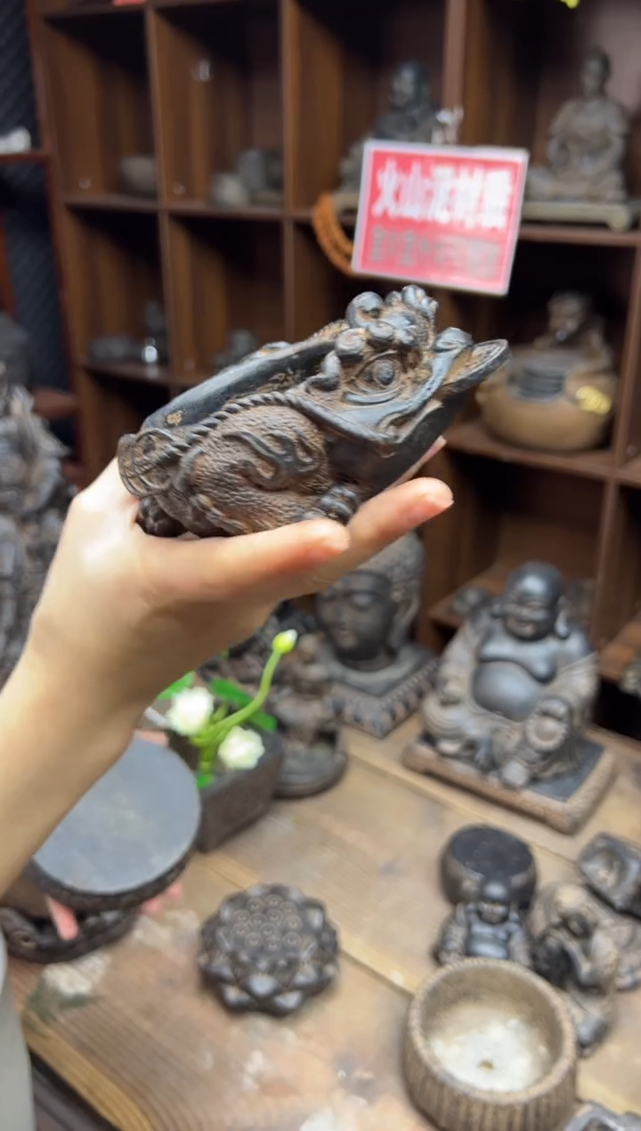陶土【合成青石】金蟾盆